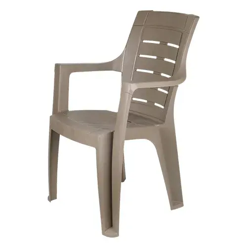 كرسي بلاستيك بني بظهر 203