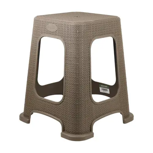 كرسي بلاستيك بني بدون ظهر 700