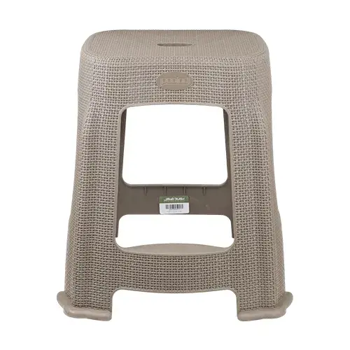 كرسي بلاستيك بني مع مسند قدم 701