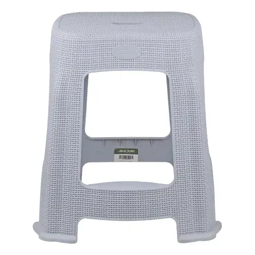 كرسي بلاستيك رمادي مع مسند قدم 701