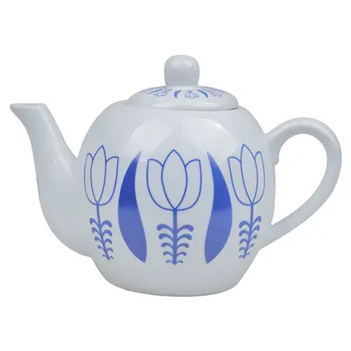 غوري بورسلان منقوش ازرق 8 انش 1163-13