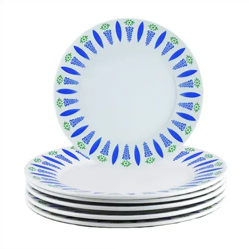 صحن بورسلان 6 حبة نقطة ازرق 1163-25