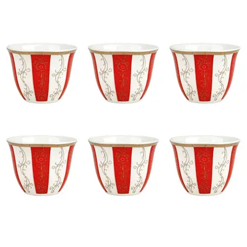 فنجان قهوة بورسلان 120 مل 6 حبة 1163-39