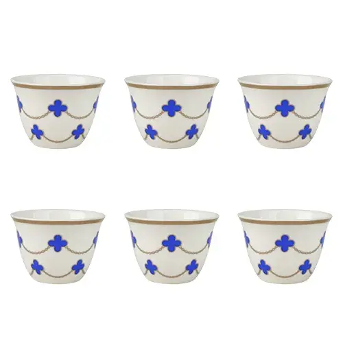 فنجان قهوة بورسلان 80 مل 6 حبة 1163-43