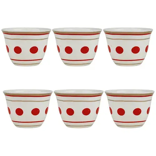 فنجان قهوة بورسلان 80 مل 6 حبة 1163-46