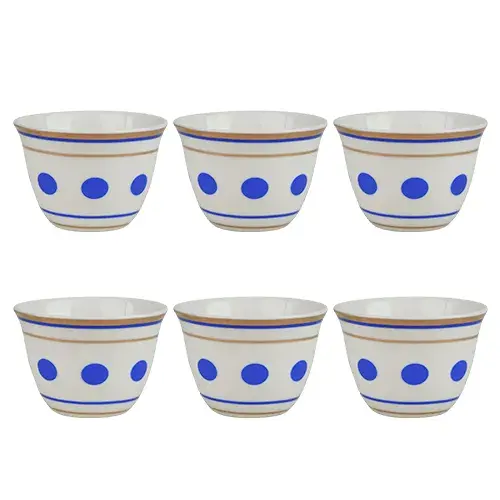 فنجان قهوة بورسلان 80 مل 6 حبة 1163-47