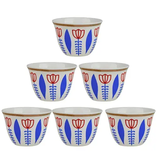 فنجان قهوة بورسلان 120 مل 6 حبة 1163-53