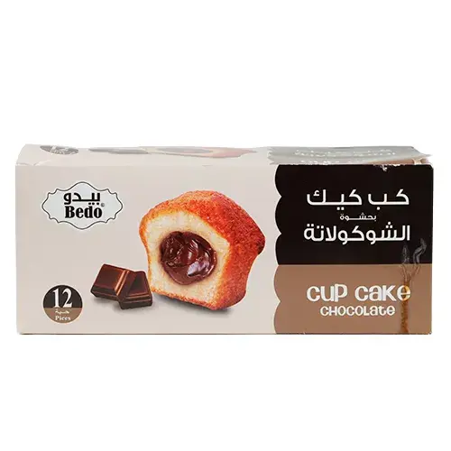 بيدو كب كيك بحشوة الشوكولاتة 25 جرام Pack of 12