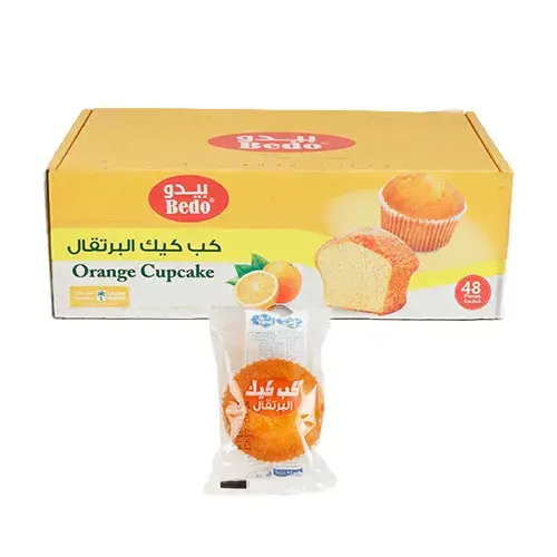 بيدو كب كيك بالبرتقال 20 جرام × 48 حبه Pack of 48