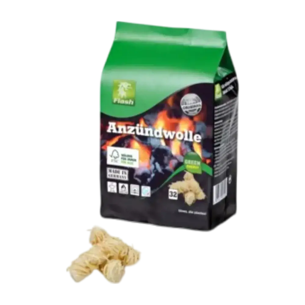 مشعل فحم الماني فلاش لفافة خشبية 32 قطعة 90347 