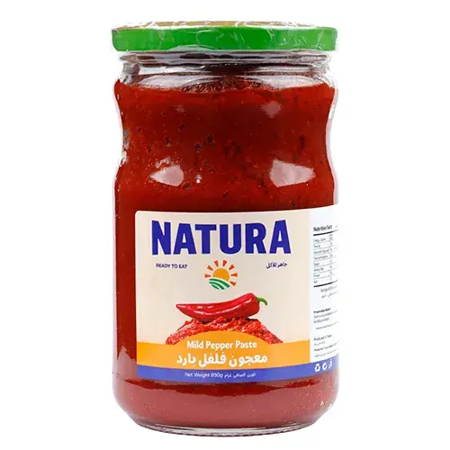 ناتورة معجون فلفل بارد عبوة زجاج 650 جم