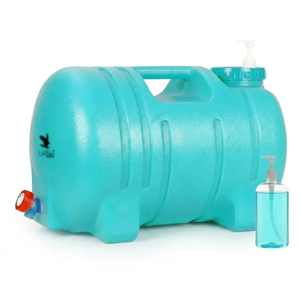 العايش خزان مياه 20 لتر بحافظة صابون وبزبوز ( تجميع) SH-W20L