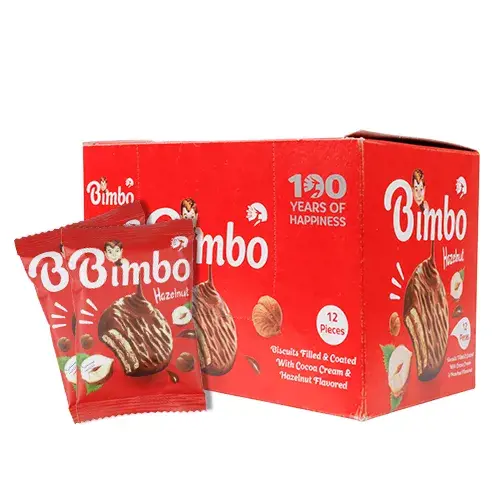 كورونا بيمبو ميني بسكويت شيكولاتة بالبندق 30 جم  Pack of 12