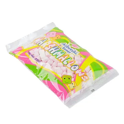 البريكي حلوى مارشميلو ميني وردي وابيض فانيليا 150 جم 