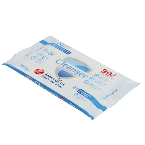 كلينسر مناديل معقمة لليدين والاسطح 20 منديل