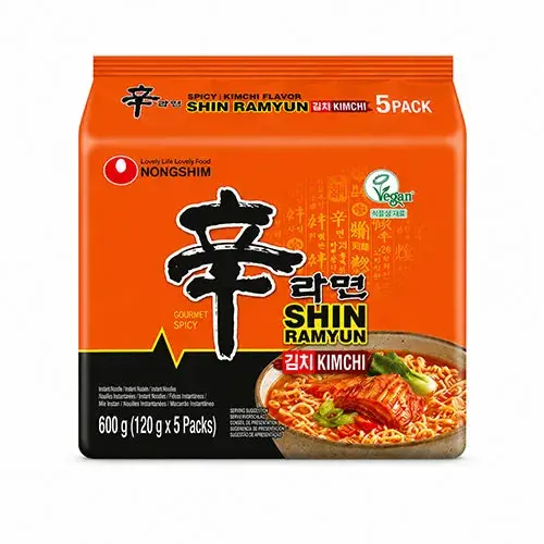 نونجشيم شعيرية سريعة التحضير نكهة الكمتشي 120جم  Pack of 5