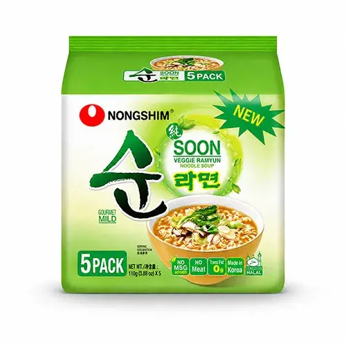 نونجشيم شعيرية سريعة التحضير بالخضار 112 جم  Pack of 5