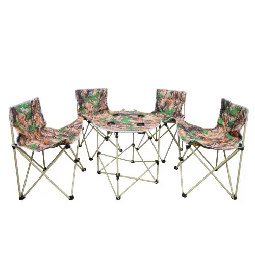 . العايش طقم كراسي 4 حبة مع طاولة شجري - AF17-1070