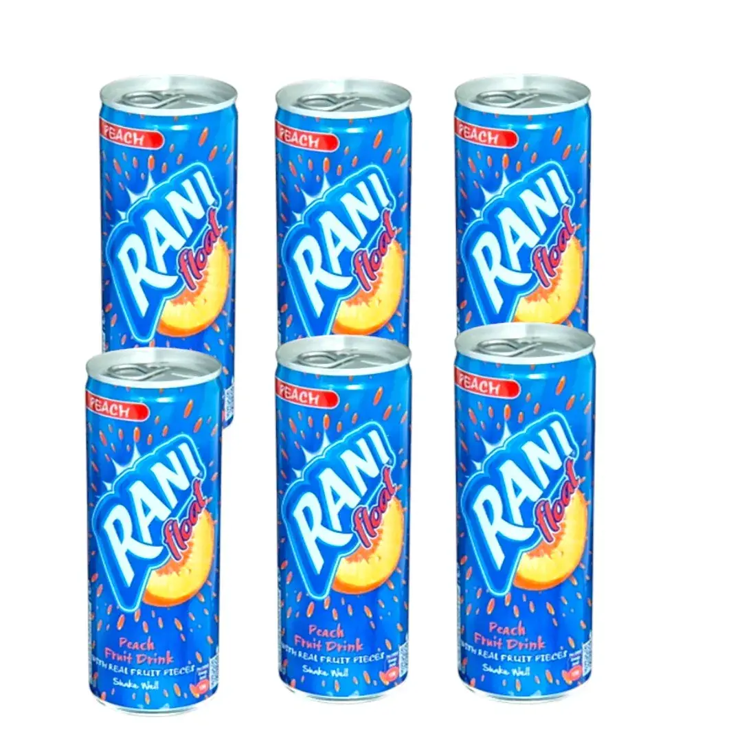 رانى شراب الخوخ الطبيعى عبوة معدن 240 مل Pack of 24