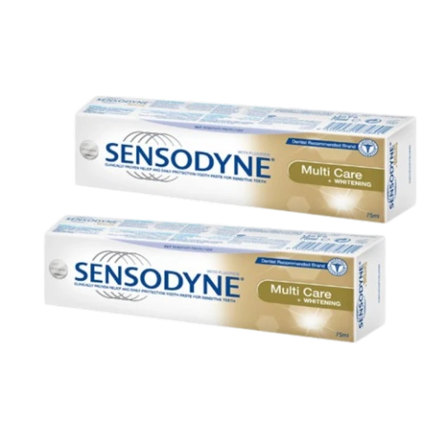 سنسوداين معجون أسنان عناية متعددة + تبيض 75 مل 2حبة عرض Pack of 12