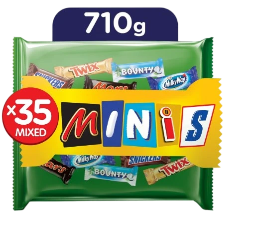 ميني افضل تشكيلة شكولاتة 710 جم Pack of 10