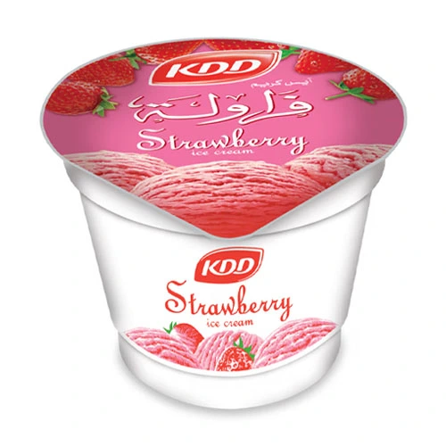 kdd ايس كريم فراولة كاسات 100 مل