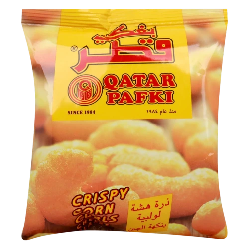 بفك قطر ذرة هشه لولبيه بنكهة الجبن 15جم Pack of 20