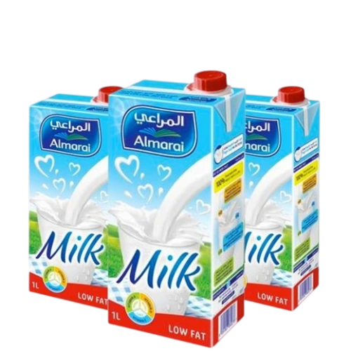 المراعى حليب قليل الدسم 4 حبه 1لتر Pack of 12