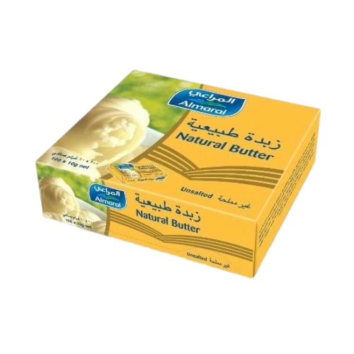 المراعي زبدة طبيعية غير مملحة 10 جم*100 1 كجم Pack of 100