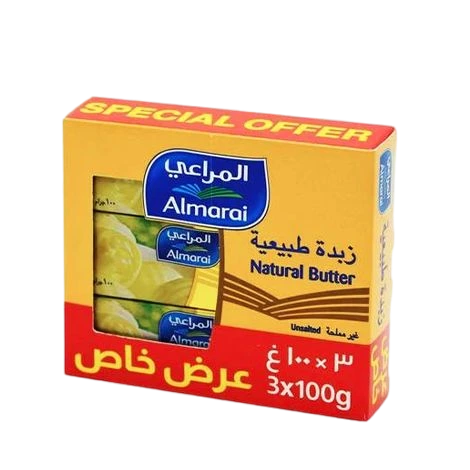 المراعي زبدة طبيعية غير مملحة 100 جم 3 حبة عرض