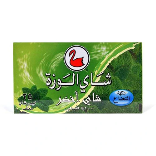 الوزة شاي اخضربالنعناع 25 كيس 50 جم