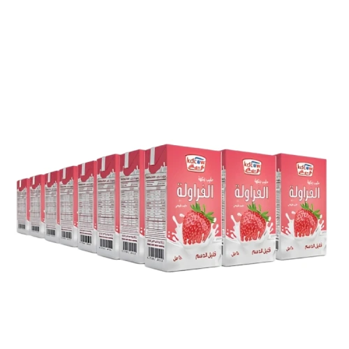 كي دي كاو حليب طويل الامد فراولة 250 مل Pack of 6