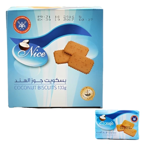 نايس بسكويت بجوز الهند نايس 133 جم 12 Pack of 12