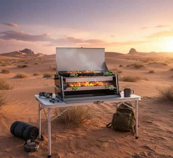 العايش شواية غاز متعددة الاستخدام مصفطة BRS-16