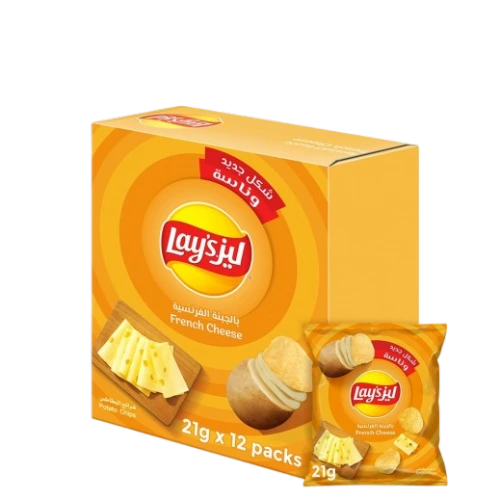 ليز بطاطس جبنة فرنسية 12*21 جم Pack of 12